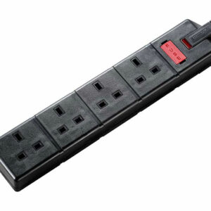 Permaplug ELS134B 13A 4-Gang Socket - BLACK