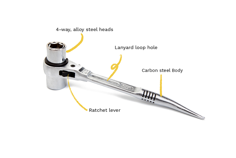 Dirty Rigger 4-in-1 Podger Ratchet (Metric) - Image 2