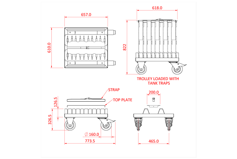 Doughty T54266 Tank Trap Dolly - Image 3
