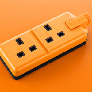 Permaplug ELS132O 13A 2-Gang Socket - ORANGE