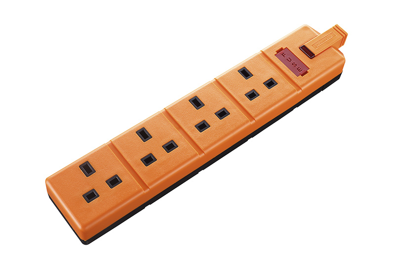 Masterplug Permaplug ELS134O 13A 4-Gang Socket - ORANGE - Image 2