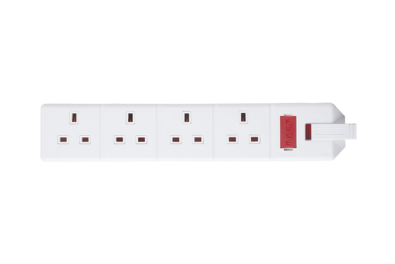 Masterplug Permaplug ELS134W 13A 4-Gang Socket - WHITE - Image 3