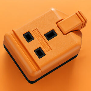 Permaplug ELS13O 13A 1-Gang Socket - ORANGE