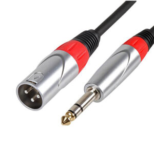 6.35mm 1/4" Stereo Jack Plug to Male XLR Plug - 1M