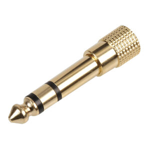 3.5mm to 6.35mm Stereo Jack Plug Adaptor - GOLD