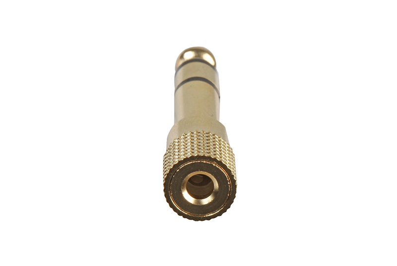 3.5mm to 6.35mm Stereo Jack Plug Adaptor - GOLD - Image 2