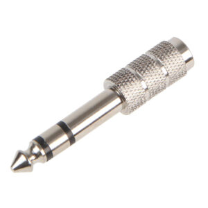 3.5mm to 6.35mm Stereo Jack Plug Adaptor - SILVER