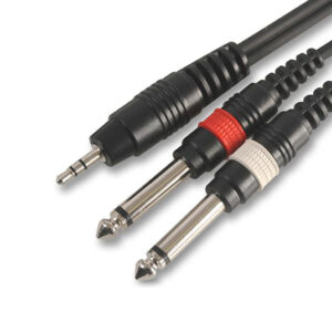 3.5mm Stereo Jack to Dual 6.35mm 1/4" Mono Jack - 6M