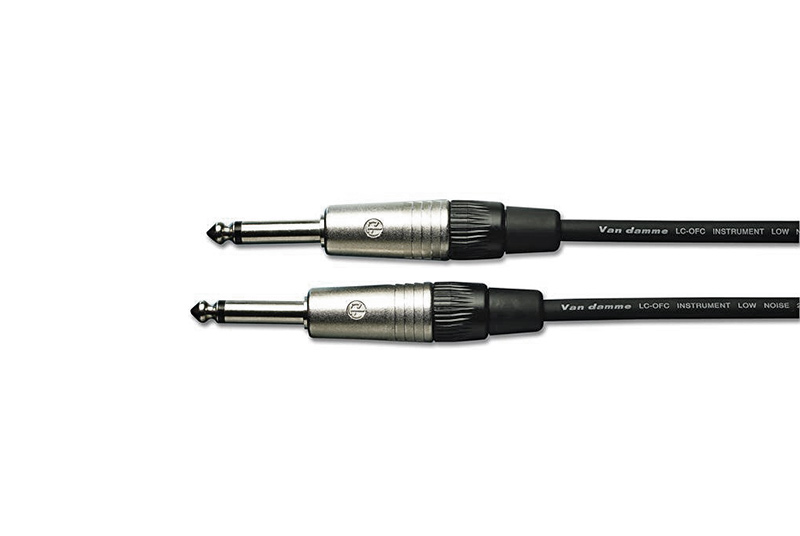 Van Damme 6.35mm 1/4" Mono Jack Cable - 0.5M