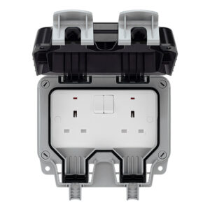 British General WP22 IP66 13 Amp 2-Gang Weatherproof Switched Socket